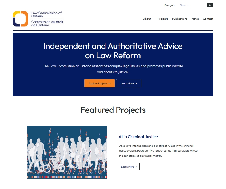 Screenshot of the LCO home page